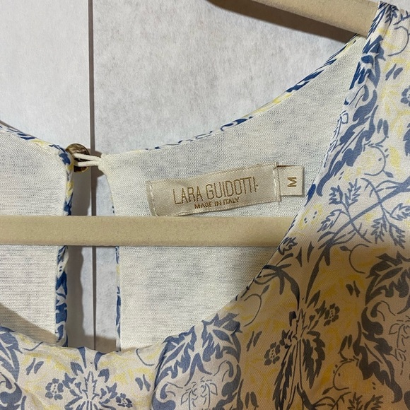 Anthropologie Lara Guidotti Silk Blend Flowy Summer Sleeveless sundress size M - Picture 3 of 9